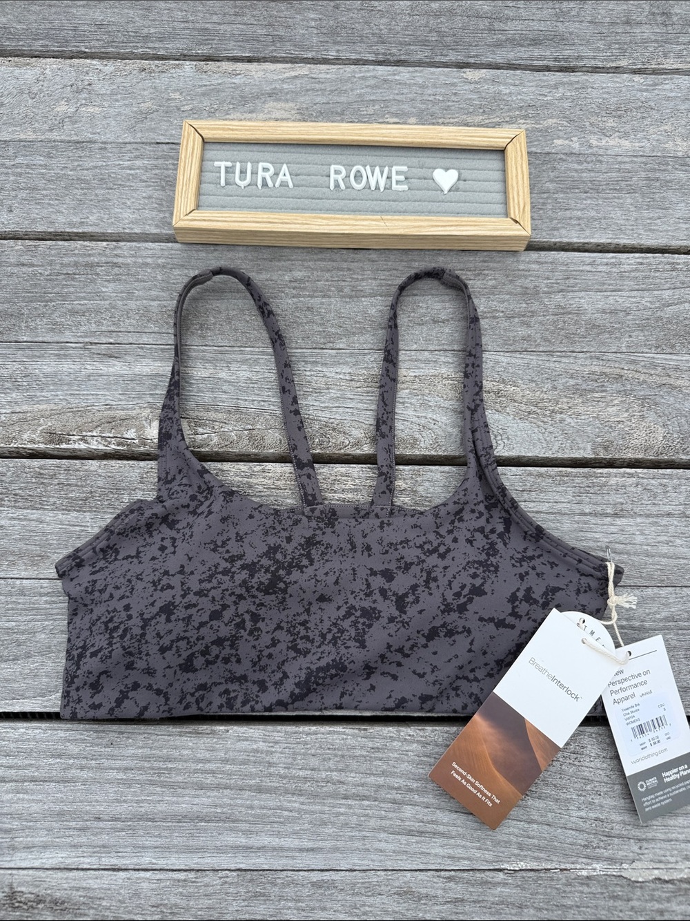 Vuori Yosemite Bra Chia Stucco Size Small NWT Light Support Sports Bra
